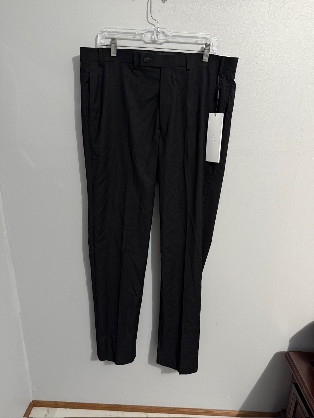 Calvin Klein Pants Mens 36 Black Dress Career Suiting Office Business New